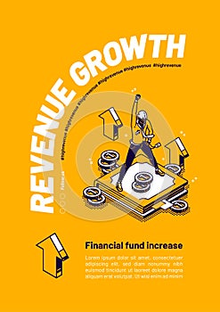 Revenue growth, financial fund increase poster