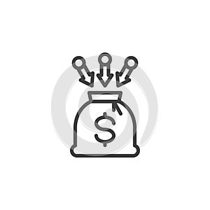 Revenue Stream line icon photo