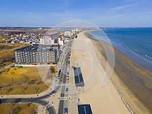 Revere Beach aerial view, Revere, MA, USA