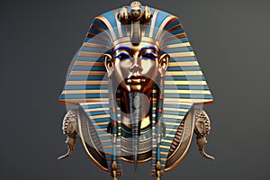 Revered Egyptian king head. Generate Ai photo