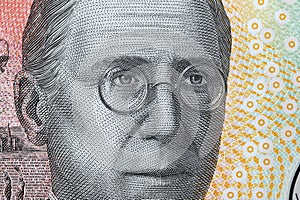 Reverend John Flynn a closeup portrait from Australian money photo