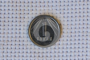 Reverse of 1 Litas coin of the Republic of Lithuania