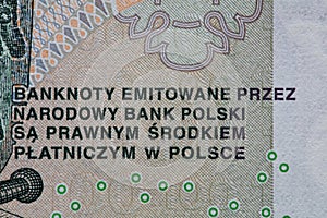 Reverse of 100 polish zloty banknote