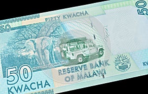 Reverse of 50 Kwacha banknote printed by Malawi