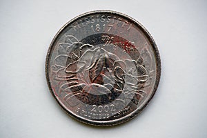 Coin Quarter Dollar - `Washington Quarter` Mississippi