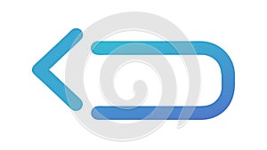 Reverse Arrow Previous Step Back Navigation, vector design Generative AI