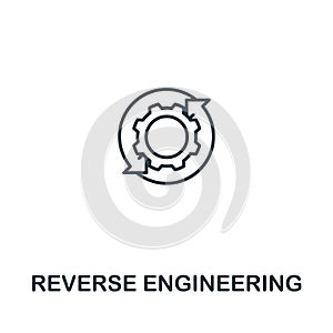 Reverse Engineering icon from artificial intelligence collection. Simple line Reverse Engineering icon for templates, web design