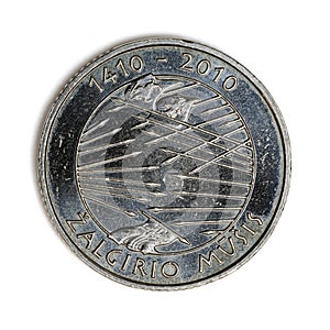 1 litas denomination commemorative coin of Lithuania photo