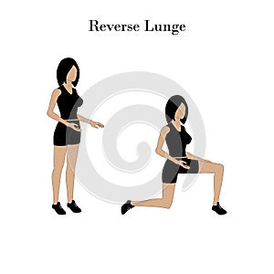 Reverse lunge exercise