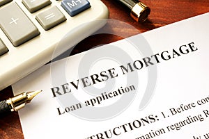 Reverse mortgage loan application.