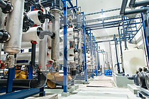 Reverse osmosis system for water drinking plant.