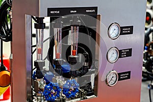 Reverse osmosis systems with water rotameter