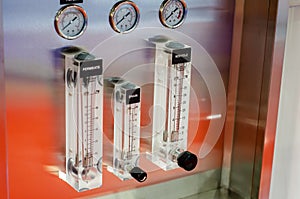 Reverse osmosis systems with water rotameter