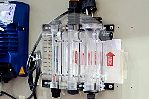 Reverse osmosis systems with water rotameter