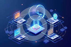 Reverse Proxy Hosting Illustration - Advanced Web Architecture for Enhanced Security and Performance