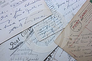 Reverse side of an old post cards