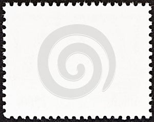 Reverse side of a postage stamp