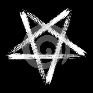 Reversed pentagram occult symbol