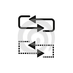 Reversible process arrows. Data exchange symbol. Vector illustration. EPS 10. photo