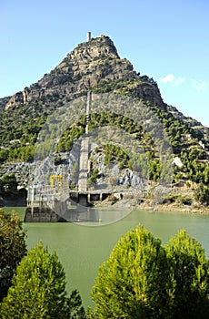 Reversible or pumped hydroelectric power plant of El Chorro, Malaga province, Andalusia, Spain.