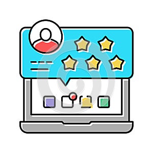 review and feedback of services ugc color icon vector illustration