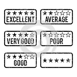 Review Rating Rubber Stamps