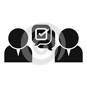 Review research icon simple vector. Problem business data