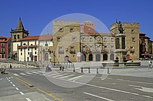 Revillagigedo Palace on the Plaza del Marques in Gijon, Spain