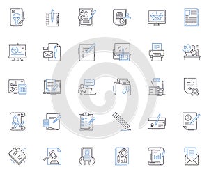 Revising line icons collection. Edit, Modify, Revamp, Redraft, Reframe, Transform, Improve vector and linear