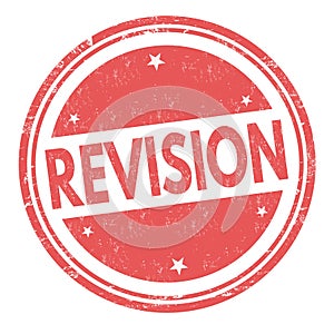 Revision sign or stamp