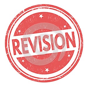 Revision sign or stamp photo