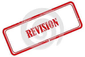 revision stamp on white