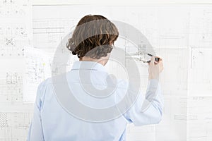 Revisions of a technical drawing