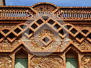 Revival architecture in Colonia GÃÂ¼ell. Spain photo