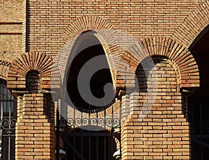 Revival detail of fence in Tarragona. Spain.