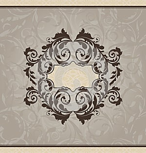 Revival ornamental card or invitation photo