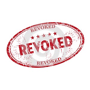 Revoked grunge rubber stamp