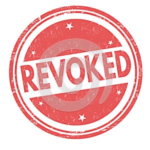 Revoked sign or stamp