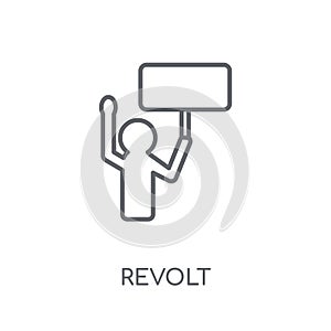 Revolt linear icon. Modern outline Revolt logo concept on white