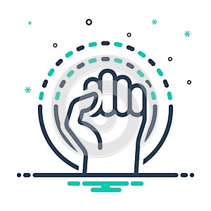 Mix icon for Revolution, putsch and protest