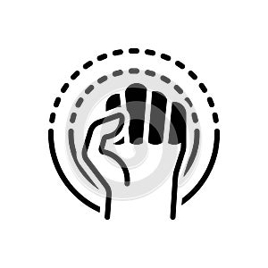 Black solid icon for Revolution, putsch and protest