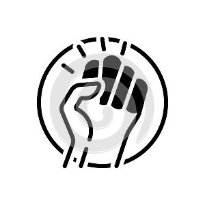 Black solid icon for Revolution, putsch and protest