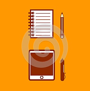 Revolution of note paper and tablet