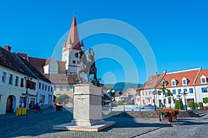 Revolution square in Cisnadie, Romania