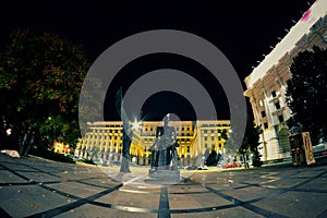 Revolution Square by night, Bucharest, Romania