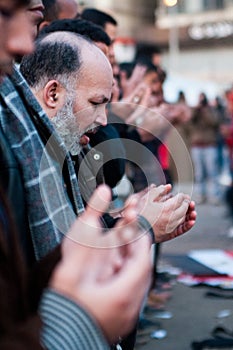 Revolutionaries in Tahrir Square.