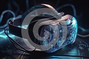 Revolutionizing Reality: Virtual Headset with Blockchain Visualizatio photo