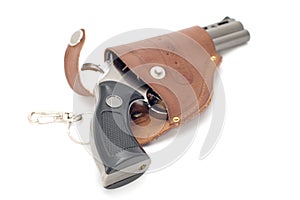Revolver and holster photo