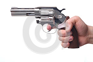 Revolver isolated on white