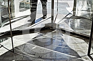 Revolving door feet photo